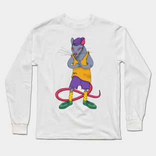 Street gang rat stylish post punk Long Sleeve T-Shirt